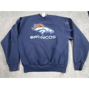 Denver Broncos Sweater Mens XL Blue Pullover Pro Player Crew‎ Neck NFL Football